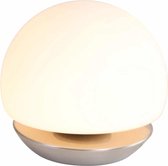 Tafellamp Ancilla Touch dimmer rond | 1 lichts | wit / staal | glas / metaal | modern / sfeervol design