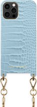 iDeal of Sweden Atelier Necklace iPhone 12 PRO Sky Blue Croco
