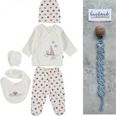5-delige baby newborn kledingset - Newborn set - Fopspeenkoord cadeau - Babykleding - Babyshower cadeau - Kraamcadeau