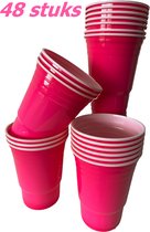 Beerpong - Bierpong - roze bekers - pink cups - 550 ml - 48 stuks
