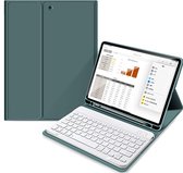 Mobiq - convient pour iPad Air 11 pouces (2024) Cover avec clavier - vert foncé