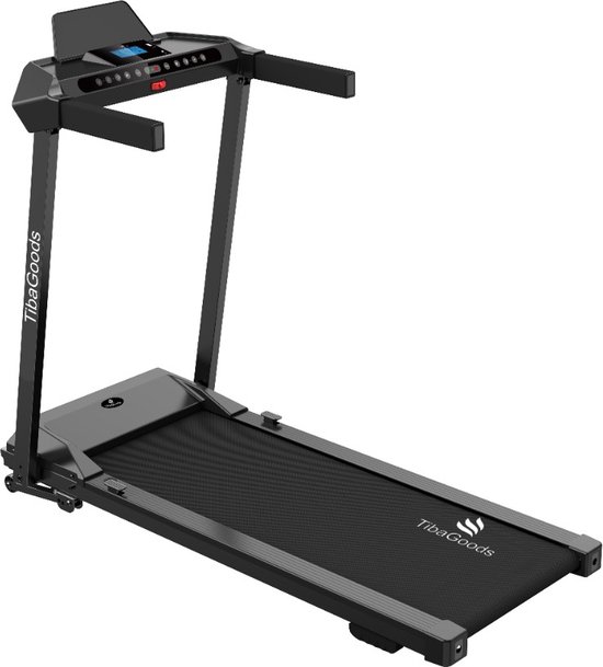 TibaGoods Elektrische Loopband - Hardloopband - Wandelband - 1 t/m 12 kmh - Inklapbaar - 9% Hellingsfunctie - 12 Programma's - Sport - Hometrainer - Walking pad - Voor Thuis