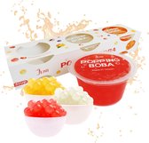 Garniture de thé aux Bubble | Perles de fruits Boba éclatantes | JENI Popping Boba Combipack - 3 x 130g (Strawberry- Mango- Litchi)