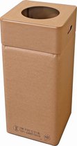 Kartonnen vuilnisbak/afvalbak Afvalbox van karton, hoog 80 cm, 105 liter (herbruikbaar) voor afvalscheiding: rest, plastic, papier, PMD, bekers en GFT