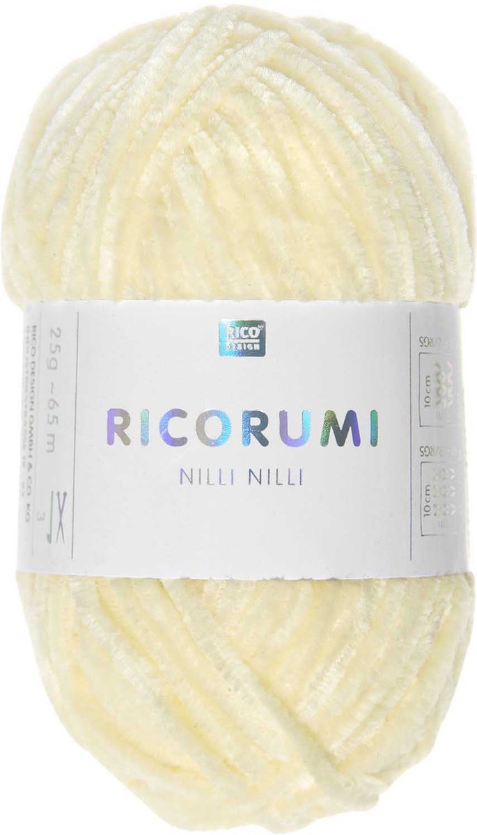 Rico design De hobbyvlinder Rico Ricorumi Nilli zacht geel 003 25 grams polyester garen