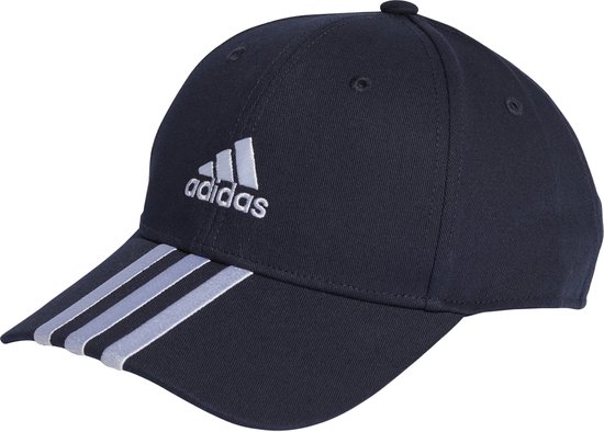 adidas Sportswear 3-Stripes Cotton Twill Baseball Cap - Unisex - Blauw- Volwassenen (M/L)