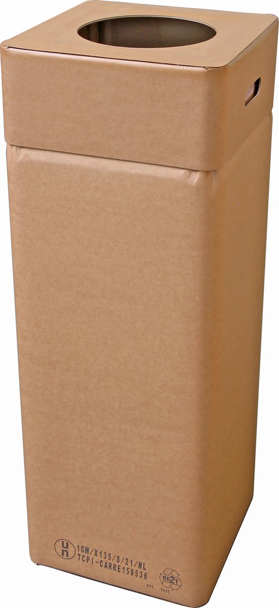 Goedkoopste Vuilbak - Prullenbak - restafval, plastic, papier, PMD, bekers en GFT - Afvalbak voor afvalscheiding - kartonnen vuilbak/afvalbak, hoog 97 cm, 105 liter (herbruikbaar).