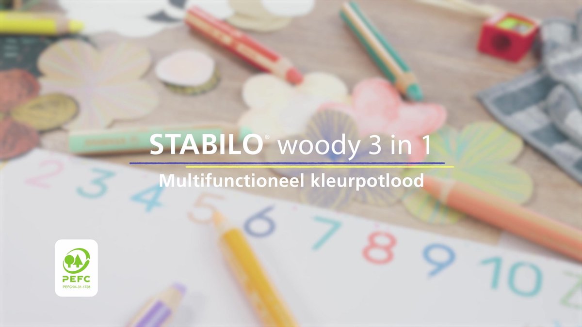 Taille-Crayon Stabilo Woody 3 En 1 - Sécurité Enfant Jumbo