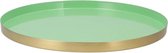 Daan Kromhout - Decoratieve dienblad - Turquoise/Goud - 40x40x2,5cm - Groot - Kandelaar Store