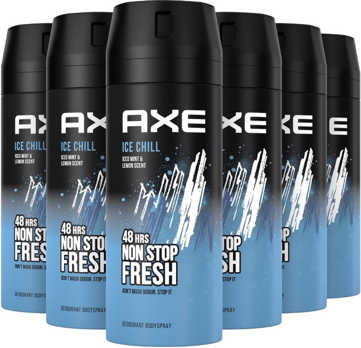 Goedkoopste Axe Deospray – Ice Chill 150 ml - 6 stuks