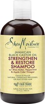 Shea Moisture Jamaican Black Castor Oil Strenghten & Restore Shampoo - 6 x 384 ml - Voordeelverpakking