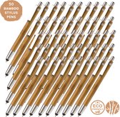 50 Bamboe Stylus Pennen, duurzame Styluspennen