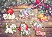 Leti Stitch Christmas Kitties Ornaments incl. treasures L430 borduurpatroon