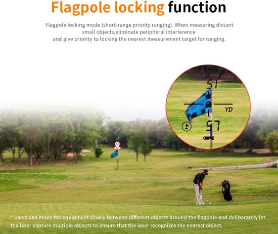 Selevie Afstandsmeter Golf - Laser Rangefinder Golfpro - 650M - Golftrainingsmateriaal - Golf Accessoires - vlag-lock - meerdere modus mogelijk — afbeelding 2