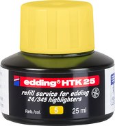 edding HTK 25 navulinkt voor highlighter e-24/e-345 - geel - 25 ml - met capillairsysteem, ideaal voor het schoon en ongecompliceerd navullen van edding highlighters e-345 en e-24
