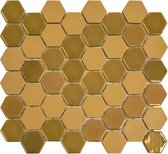 The Mosaic Factory - Valencia Hexagon - Wandtegels -Tegels - 27,8x32,5x0,5cm - Mosterd - 1 m²/10 vellen
