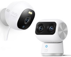 eufy All-In-One C24 Buiten Security Camera with 2K Resolution + eufy indoor Cam S350 4K