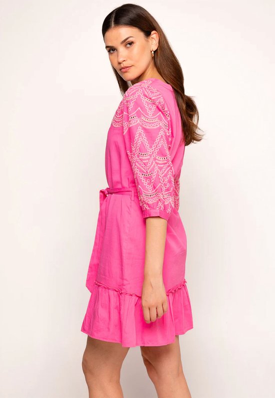 Freebird Jurk Dress Diora Wv Embroidery 236 Pink Dames Maat - S