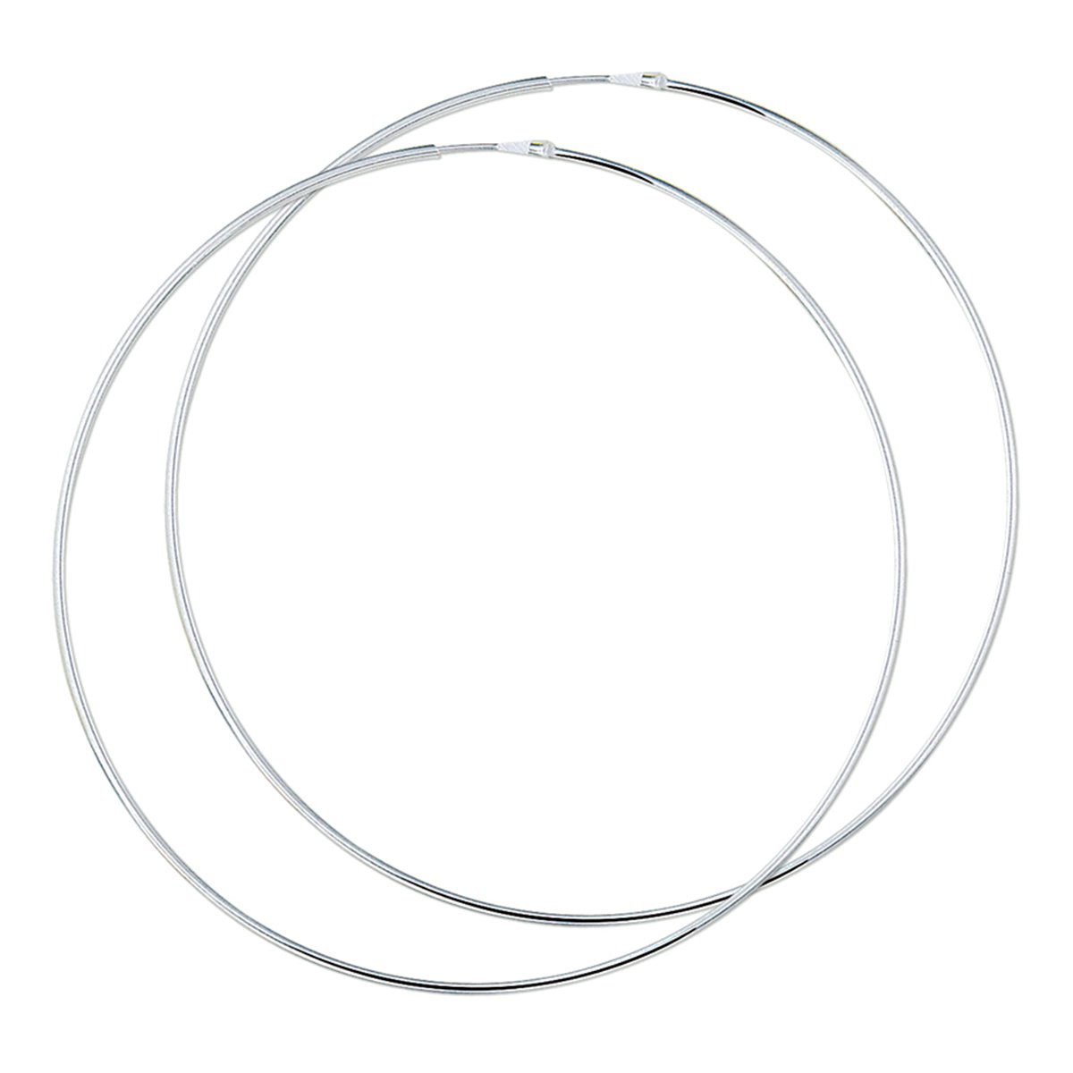 Oorring Ronde Buis Zilver Glanzend 1.7 mm x 84 mm