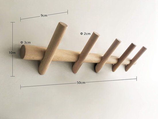 Eikenhouten wandkapstok met 5 haken kopen? Slim gekozen