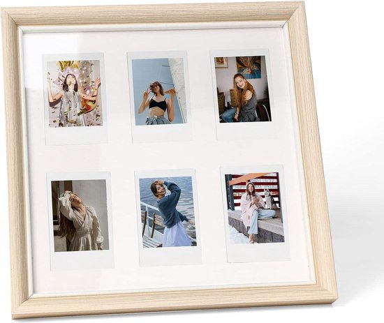 Houten Polaroid Fotolijst - 3 Inch - Muur- en Tafeldecoratie voor Polaroid en Instax Mini Film Fotolijsten