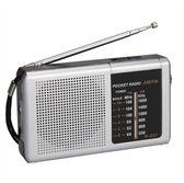 Draagbare radio klein formaat 112 x 75 x 24 mm FM-radio AM zakformaat | Compact design met handige functies