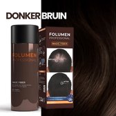 FOLUMEN Haarvezels (28 g) - Haarverdikker / Haarpoeder voor Fijn en Dunner Wordend Haar - Direct Dik en Vol Haar - 8 Kleuren voor Mannen en Vrouwen - DONKER BRUIN - CADEAUTIP*