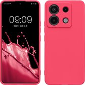 kwmobile telefoonhoesje geschikt voor Xiaomi Redmi Note 13 Pro 5G / Poco X6 5G - Hoesje voor smartphone - Precisie camera uitsnede - In neon roze