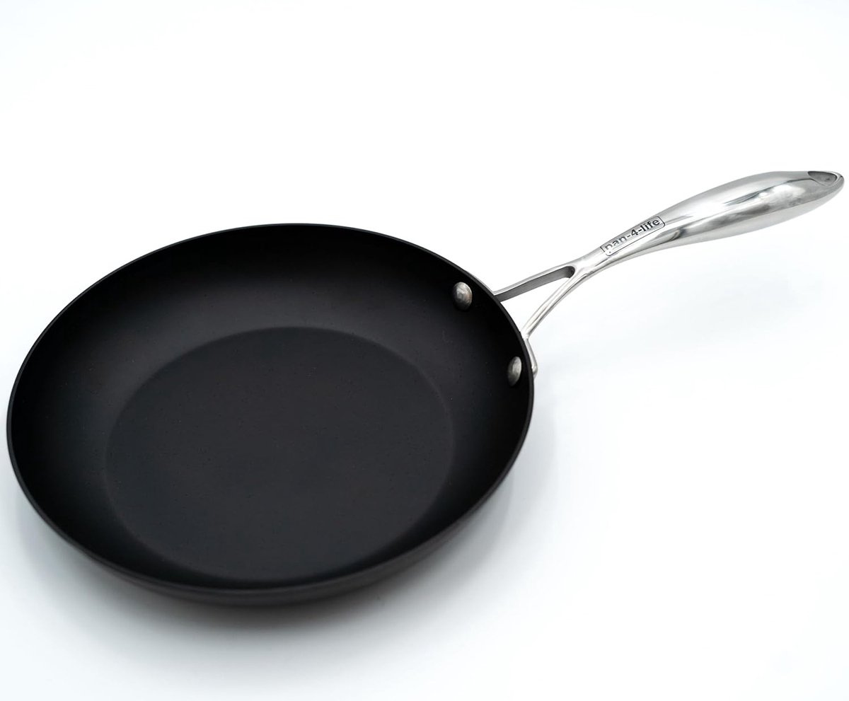 Stalen pan toch vaatwasmachinebestendig en anti-aanbaklaag, extreem krasbestendig, zonder coating, 24 cm