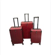 3 delig koffer set Ultra Deluxe rood
