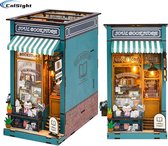 DIY Boek Nook Kit -ziel boekhandel-lichteffecten-Miniatuurhuis- houten modelbouw- Boekenplank- Insert Decor- Miniatuur Poppenhuis Model Kit voor Kinderen Volwassenen Gift