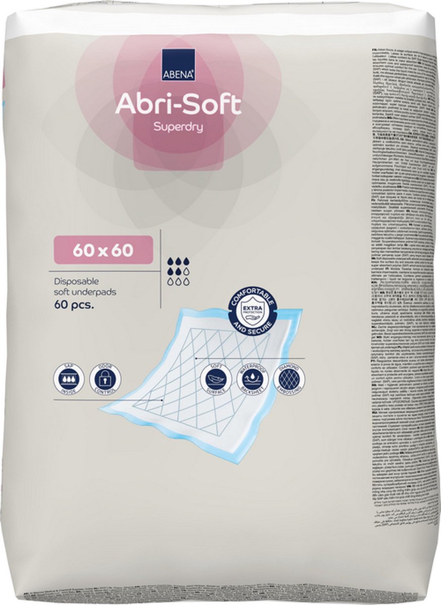 ABENA Abri-Soft SuperDry 60 x 60 cm - 1 paquet de 60 protections