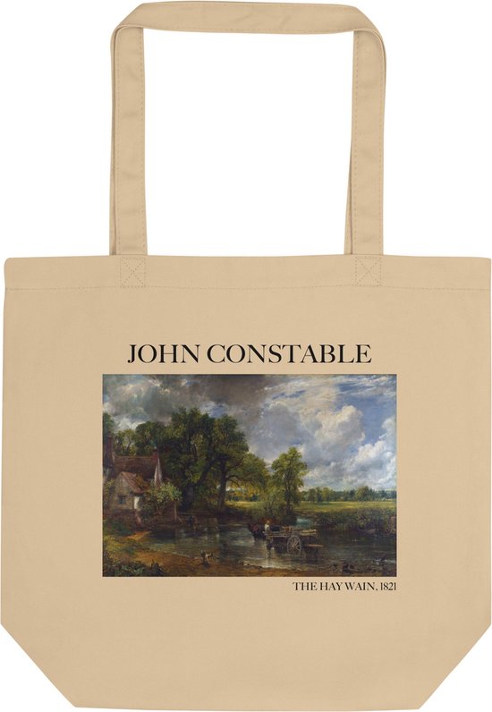 John Constable 'The Hay Wain' ("The Hay Wain") Beroemde Schilderij Tote Bag | 100% Katoenen Tas | Kunst Tote Bag | Naturel