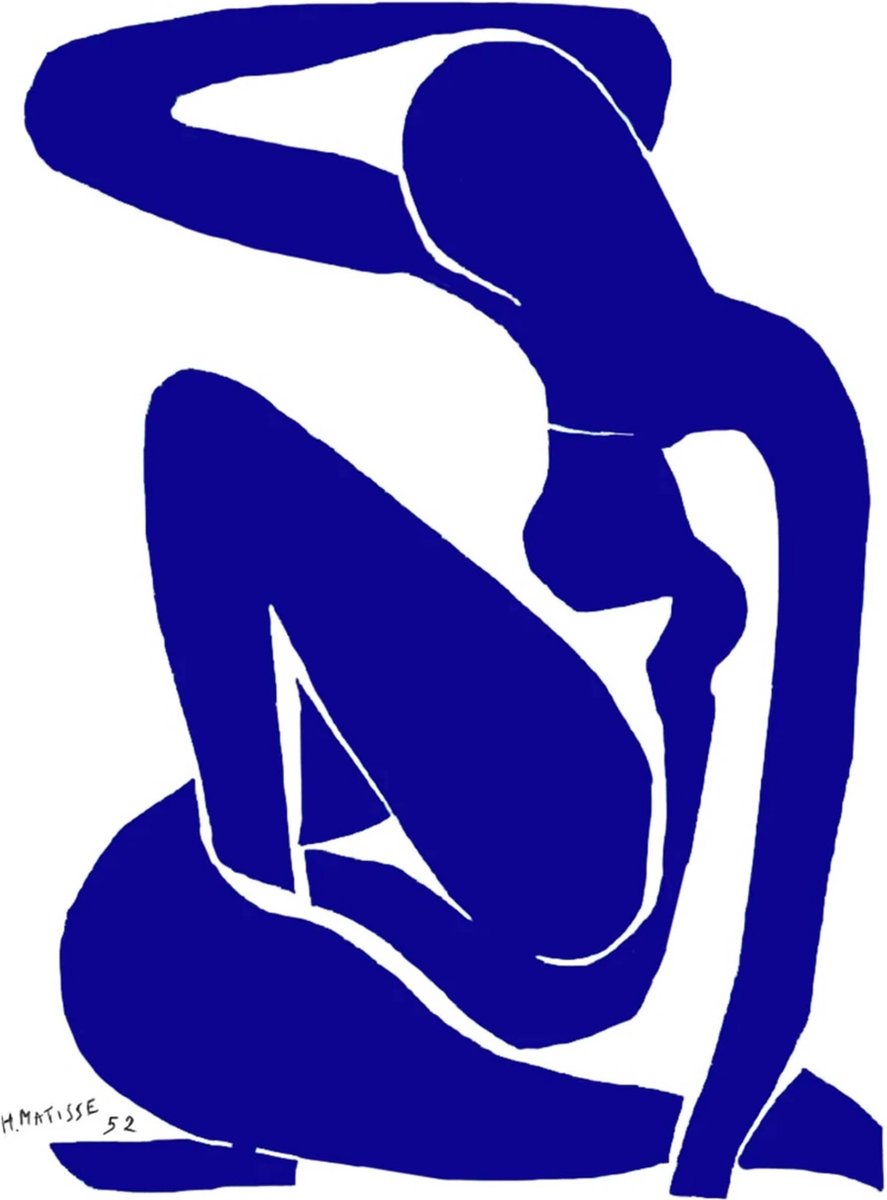 PGM Kunstdruk Henri Matisse - Nu bleu I 60x80cm Divers
