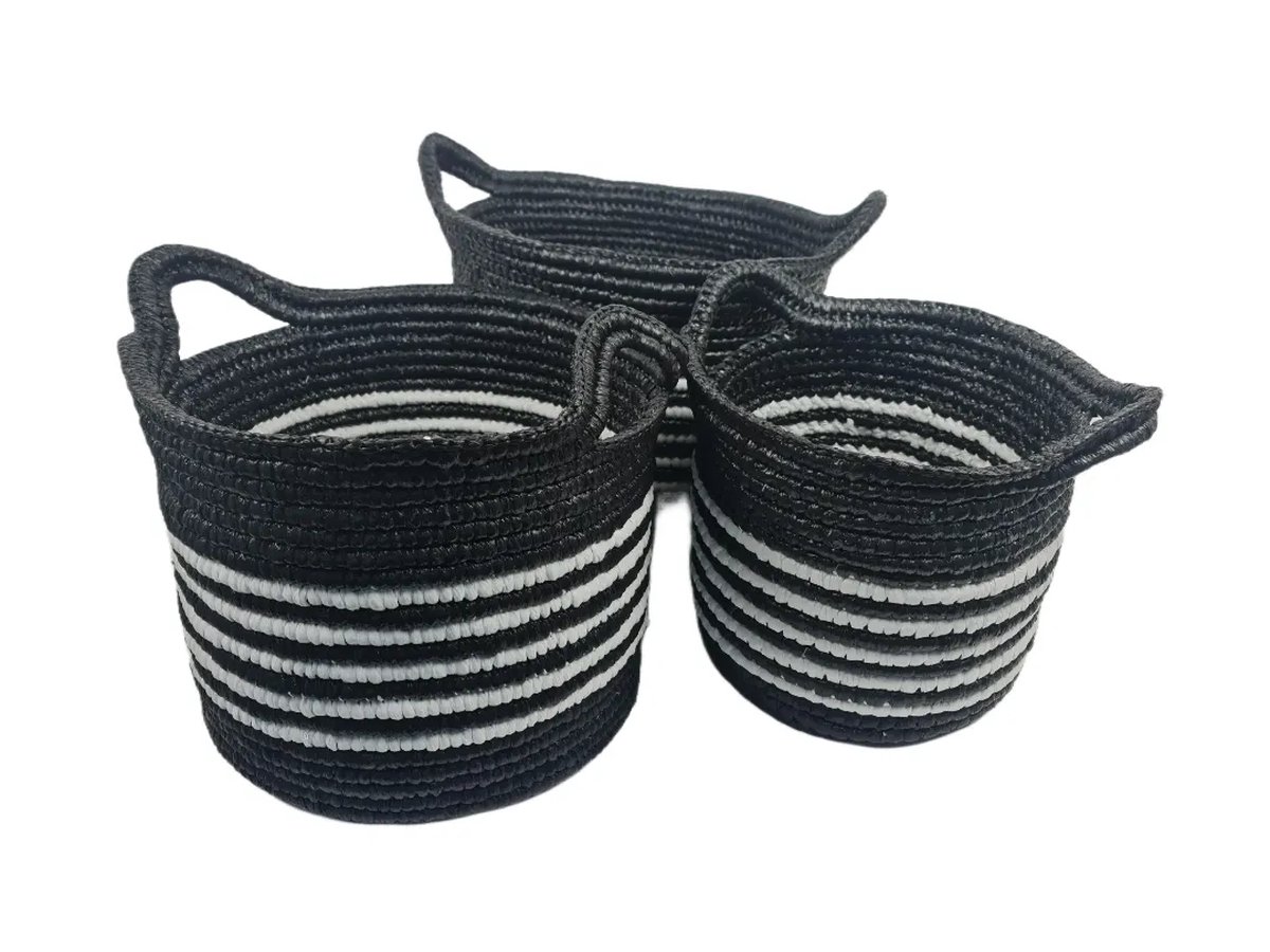 Western Deco - Manden set van 3 - ⌀ 40/38/30 cm