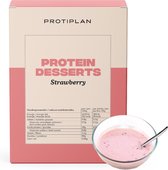 Protiplan | Dessert Aardbeien | 7 x 25 gram | Heerlijk koolhydraatarm toetje of tussendoortje | Geschikt voor ieder dieet