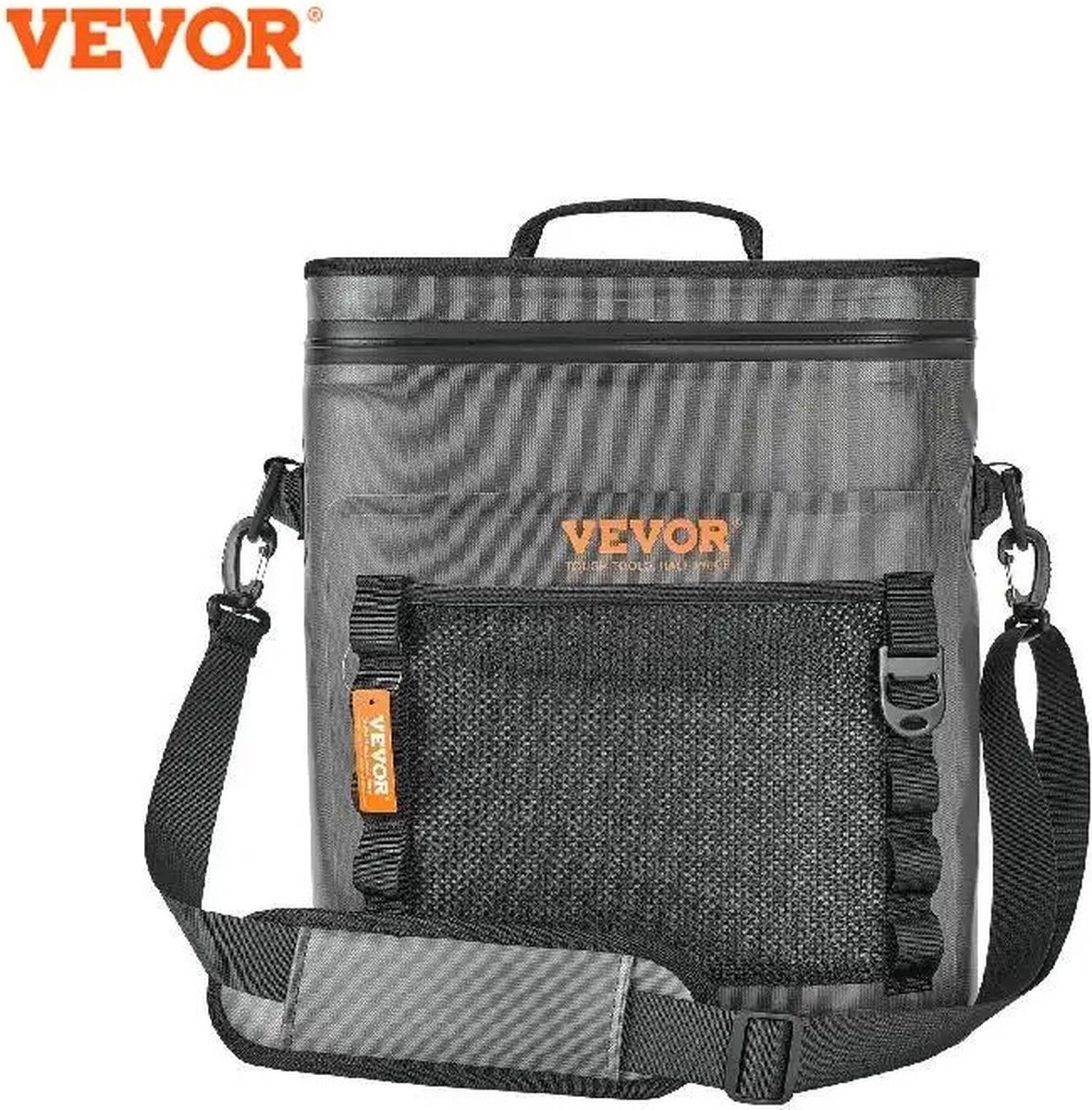KOSMOS - Koeltas - Bier Koeltas - 30 blikjes - Verstelbare schouderband - Ingebouwde flesopener - Lunchtas - Picknicktas - Waterdicht en vuilafstotend - Grijs
