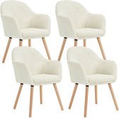 Rootz Set de 4 Chaises de salle à manger - Chaises rembourrées - Assise confortable - Design élégant - Haute durabilité - 55,5 cm x 83,5 cm x 56,5 cm