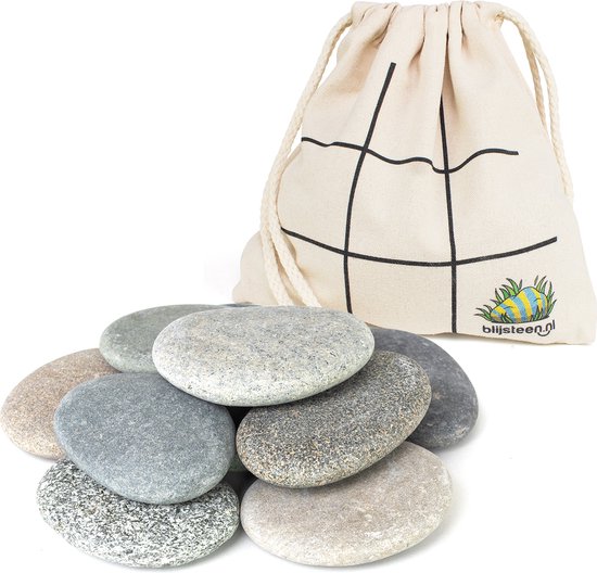 Foto: Grote happy stones van blijsteen nl stenen schilderen kinderen stenen schilderen volwassenen 7 12 cm 10 stuks schilderbare keien happy stones pakket beach pebbles