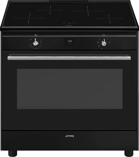 SMEG CX91IMBL - Inductiefornuis - 90 cm - Zwart