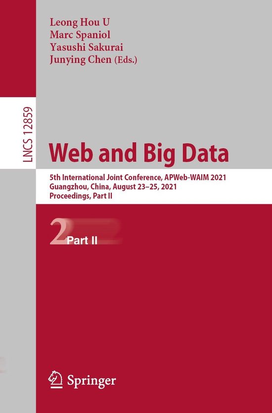 Springer Nature Proceedings Computer Science 2 - Web and Big ... - cover