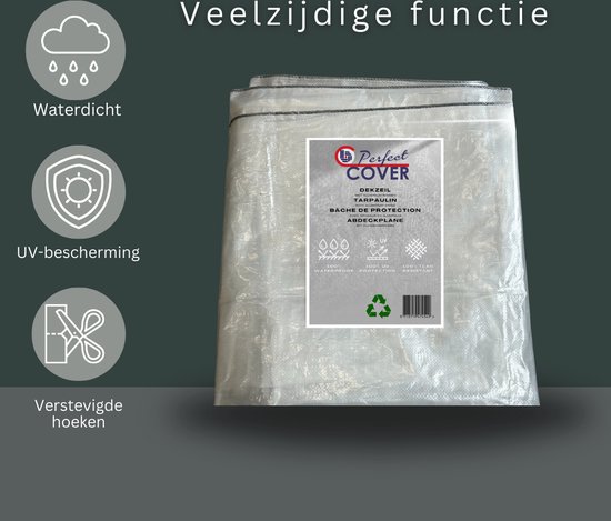 Bâche Perfect Cover® - 6x8m - Strong - Bâches transparentes - Mobilier de jardin - Bâche de voiture - Bâche - Résistante aux intempéries - Résistante aux déchirures