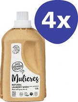 Mulieres Natuurlijk vloeibaar wasmiddel - Pure Unscented (4x 1.5L)