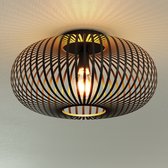 Plafondlamp industrieel Zwart - Plafonniere - E27 - ⌀ 40 cm