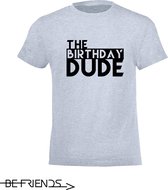 Be Friends T-Shirt - Birthday dude - Kinderen - Licht blauw - Maat 2 jaar
