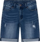 Indian Blue jongens korte jeans Andy Damaged Medium Blue