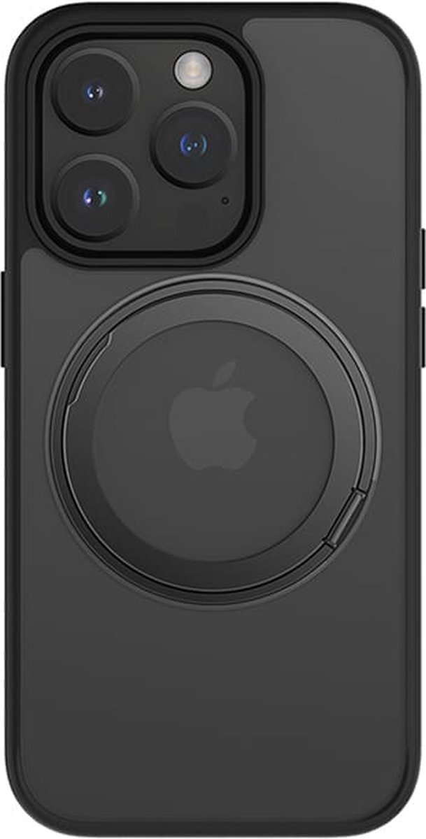 Casify geschikt voor iPhone 14 Pro MagSafe Hoesje met 360° verstelbaar Kickstand Standaard - Mat Zwart