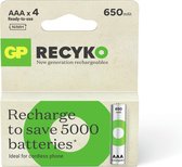Piles rechargeables GP ReCyko AAA 650 mAh - 4 pièces