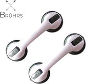 Brûhrs® 2 Stuks Douche Toilet Handgreep met Zuignap Badkamer - Geschikt voor douche en toilet - Vochtbestendig - Veiligheidsgreep - Handvat voor ouderen en kinderen - 30 CM