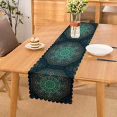 Chemin de table textile velours imprimé - 45x220- Mandala Gold - Chemin - De Groen Home